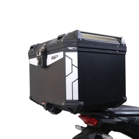 GP Kompozit Universal 57 lt Alüminyum Motosiklet Çantası Siyah