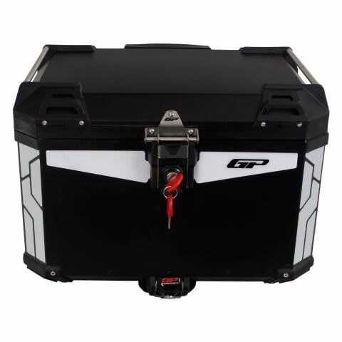 GP Kompozit Universal 57 lt Alüminyum Motosiklet Çantası Siyah