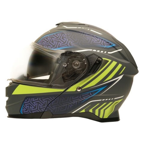 GP MY HELMET MKS002-RGBY Güneş Vizörlü Şeffaf Çene Açılır Motosiklet Kaskı