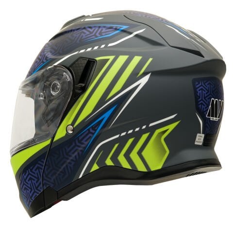 GP MY HELMET MKS002-RGBY Güneş Vizörlü Şeffaf Çene Açılır Motosiklet Kaskı