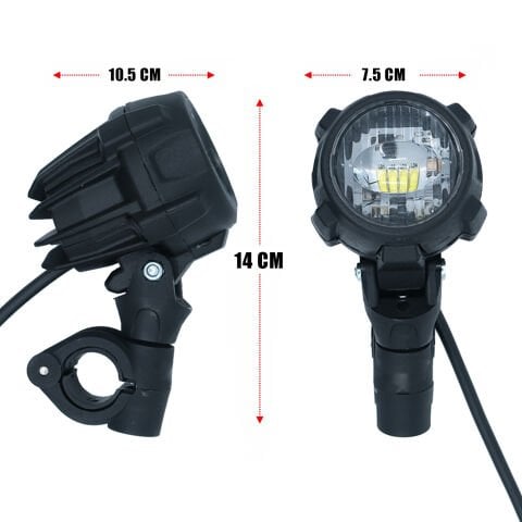 GP Kompozit SFR001 Large Universal Motosiklet Sis Farı Seti Siyah