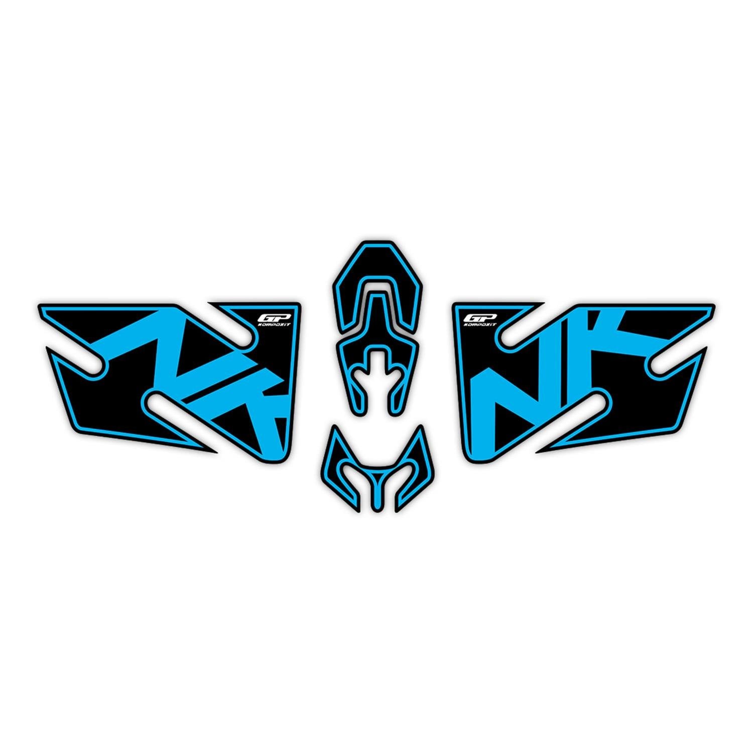 GP Kompozit CF Moto 250 NK 2018-2022 Uyumlu Tank Pad Turkuaz