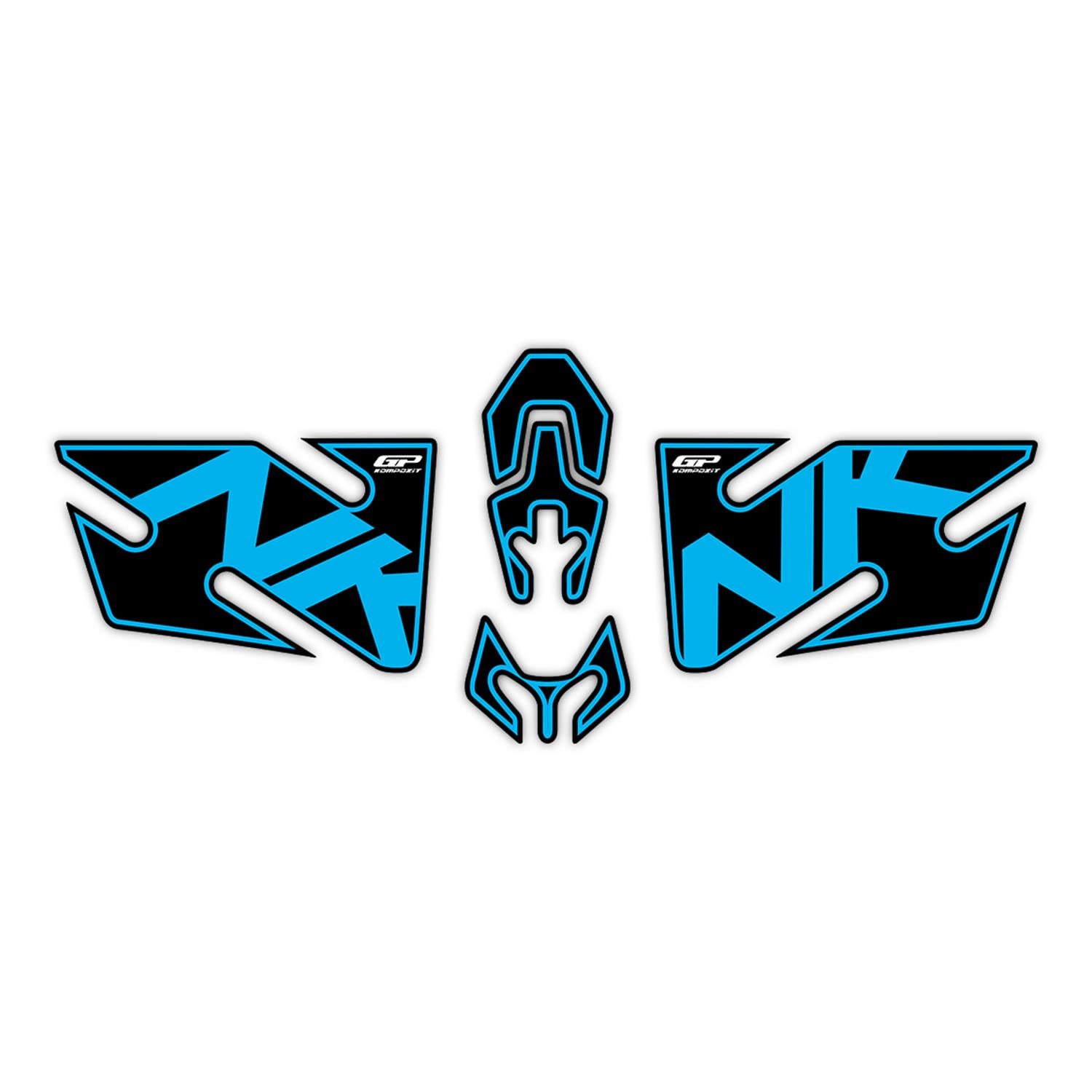 GP Kompozit CF Moto 250 NK 2018-2022 Uyumlu Tank Pad Turkuaz