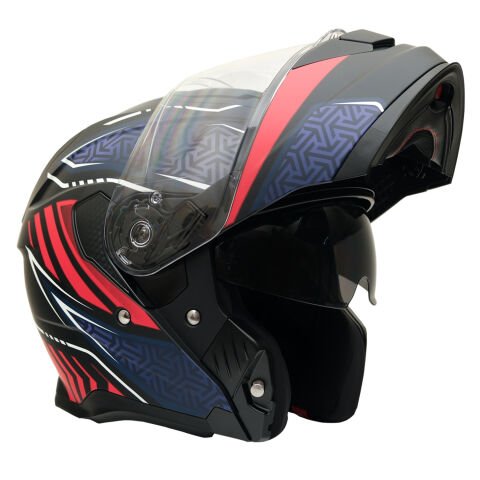 GP MY HELMET MKS002-BBR Güneş Vizörlü Şeffaf Çene Açılır Motosiklet Kaskı