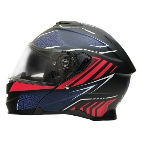 GP MY HELMET MKS002-BBR Güneş Vizörlü Şeffaf Çene Açılır Motosiklet Kaskı