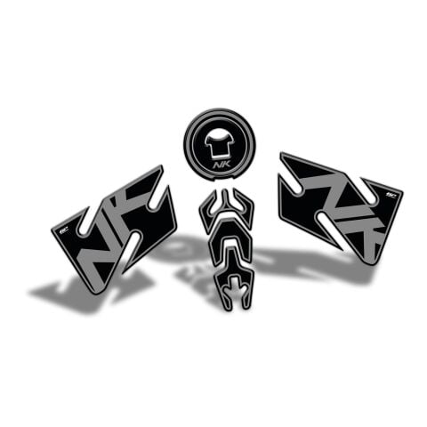 GP Kompozit CF Moto 400 NK / 650 NK 2020 Uyumlu Tank Pad Seti Gri