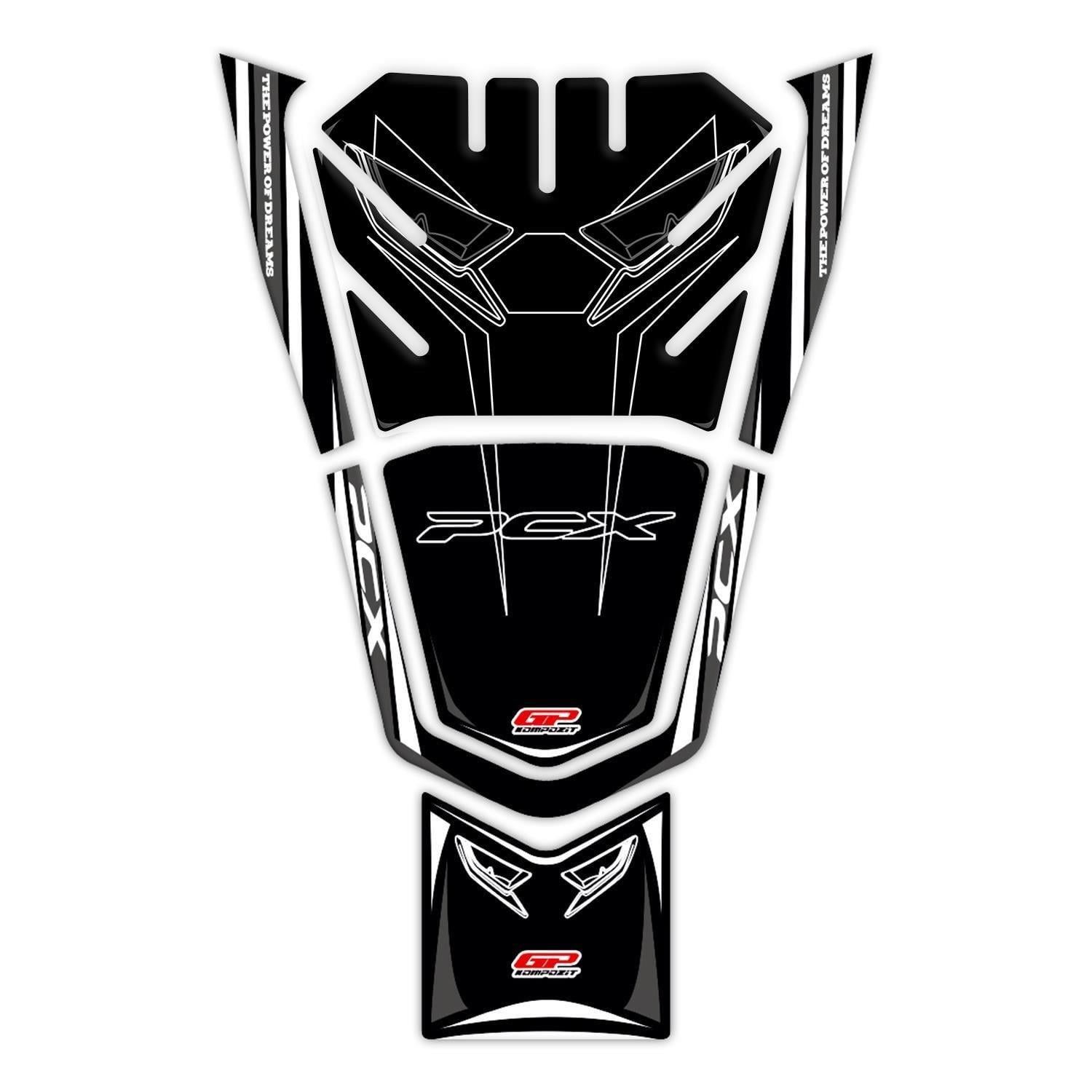 GP Kompozit Honda PCX 125 2021-2024 Uyumlu Tank Pad Gri