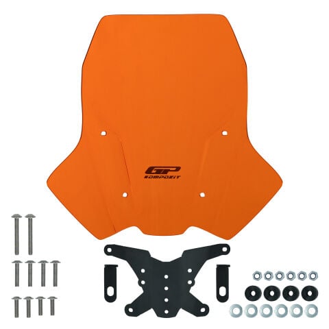 GP Kompozit KTM 250 Adventure 2020-2024 Uyumlu Ön Cam Turuncu