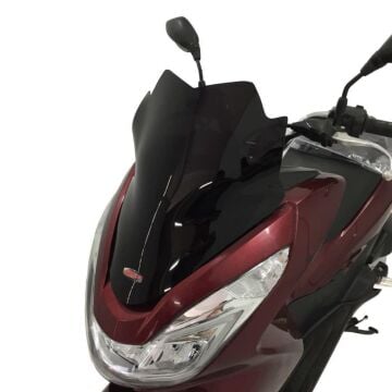 GP Kompozit Honda PCX 125 / 150 2014-2017 Uyumlu Spor Ön Cam Siyah