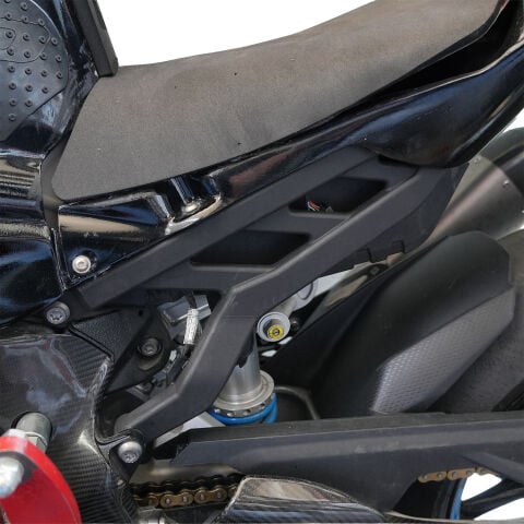 GP Kompozit BMW M 1000 RR 2019-2026 Uyumlu Yarış Grenajı İçin Kısa Kuyruk Şasesi Siyah