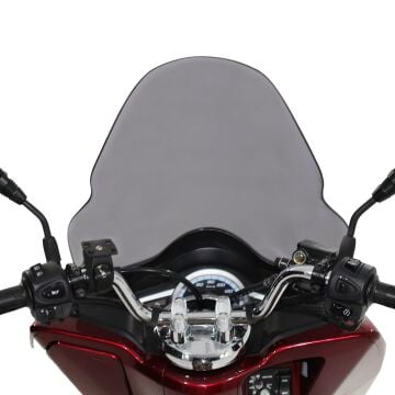 GP Kompozit Honda PCX 125 / 150 2014-2017 Uyumlu Ön Cam Füme 65 cm