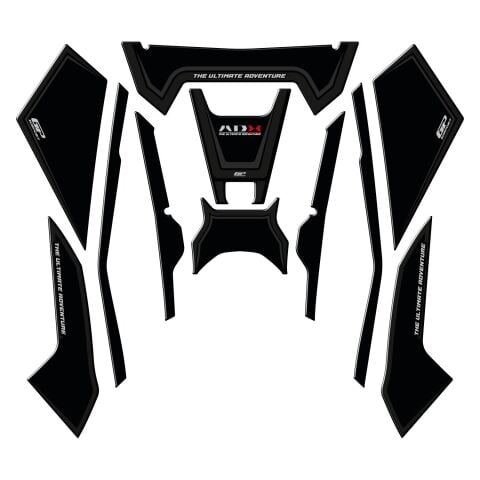 GP Kompozit SYM ADX 125 2023-2024 Uyumlu Tank Pad Seti Siyah
