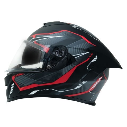 GP MY HELMET MKS001-BGR Yarış Spoiler Güneş Vizörlü Şeffaf Full Face Motosiklet Kaskı L