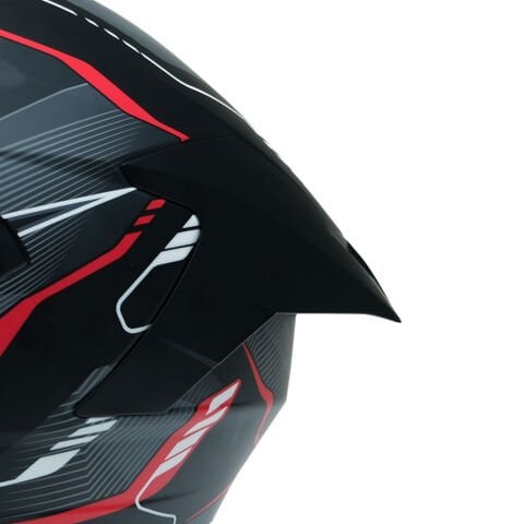GP MY HELMET MKS001-BGR Yarış Spoiler Güneş Vizörlü Şeffaf Full Face Motosiklet Kaskı