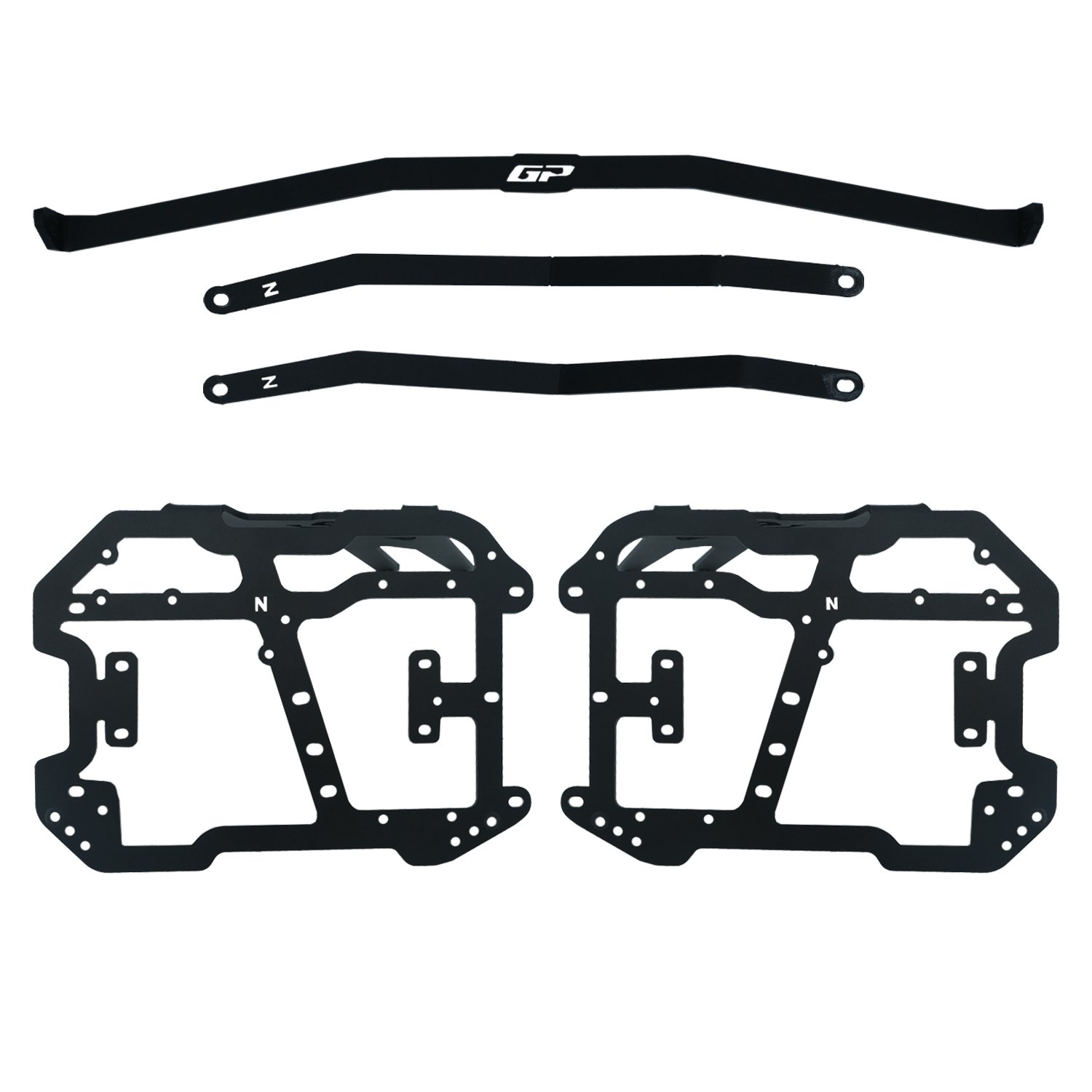 GP Kompozit Honda PCX 125 / 150 2018-2026 Uyumlu Yan Çanta Demiri Siyah