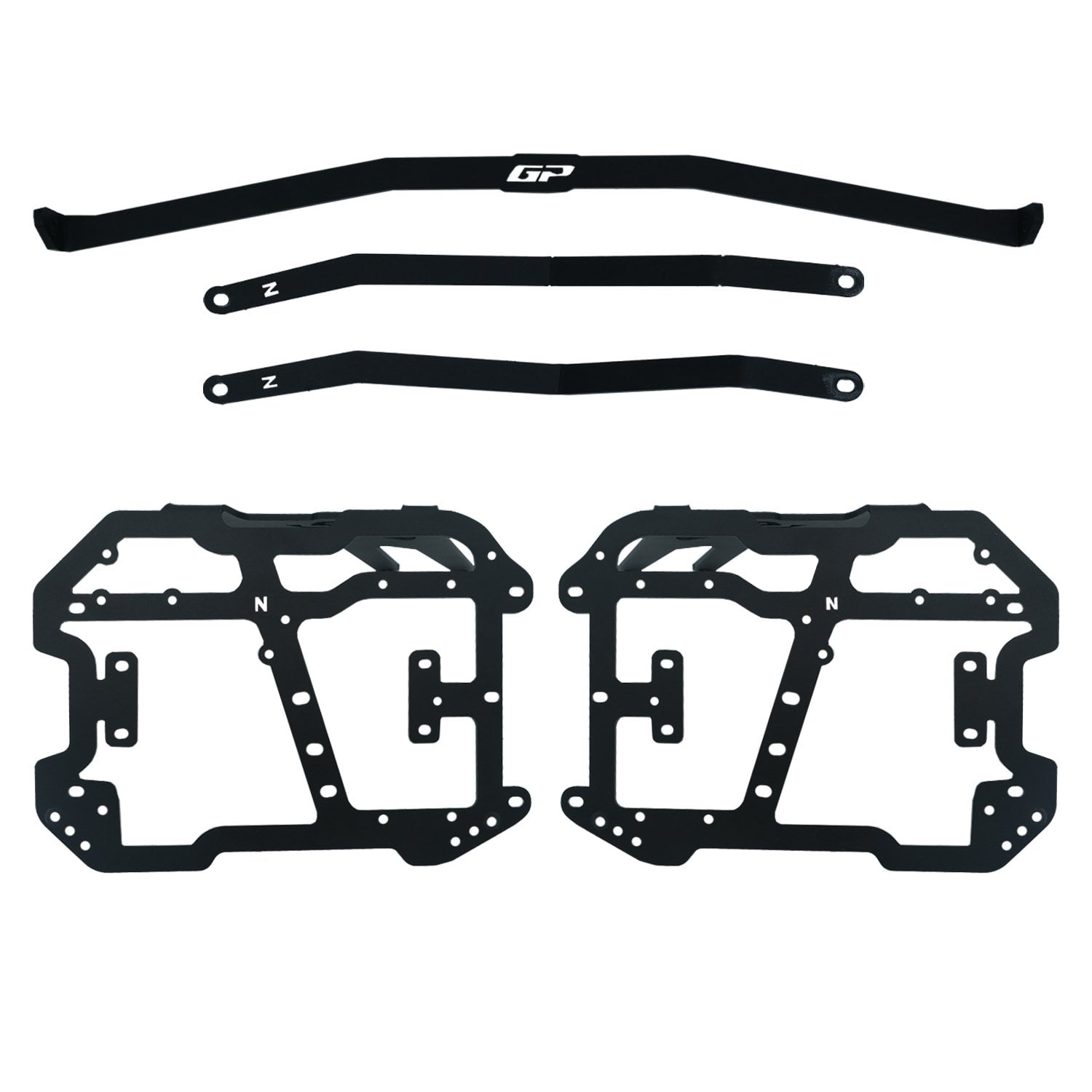 GP Kompozit Honda PCX 125 / 150 2018-2026 Uyumlu Yan Çanta Demiri Siyah