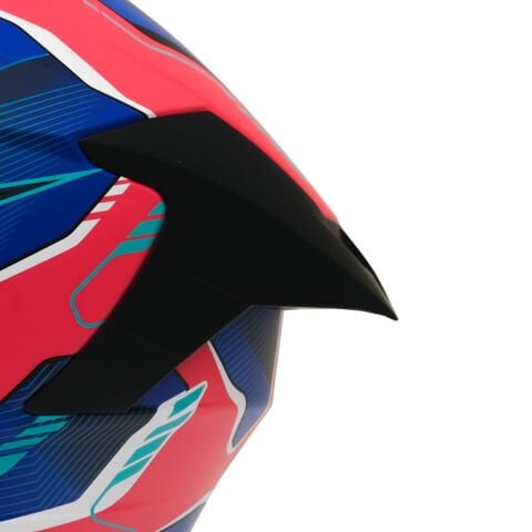 GP MY HELMET MKS001-RBW Yarış Spoiler Güneş Vizörlü Şeffaf Full Face Motosiklet Kaskı