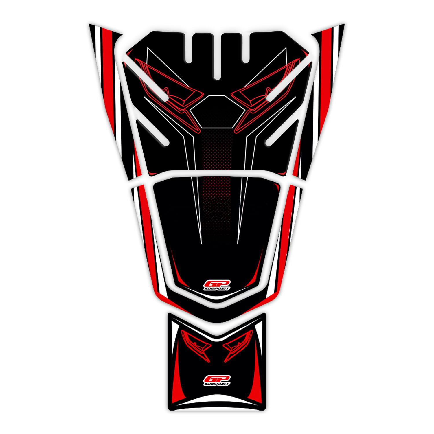 GP Kompozit Honda PCX 125 2021-2024 Uyumlu Yeni Seri Tank Pad Kırmızı