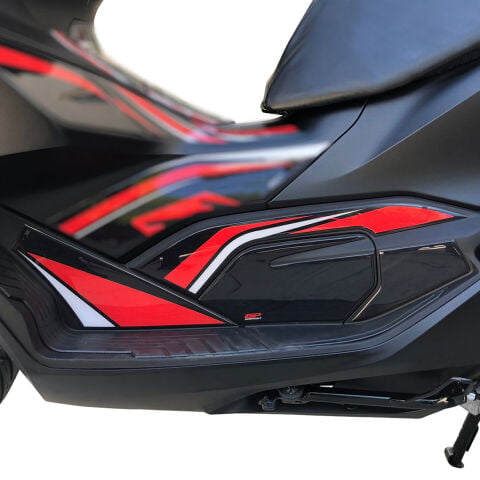 GP Kompozit Honda PCX 125 2021-2024 Uyumlu Yeni Seri Yan Alt Ayak Pad Gri