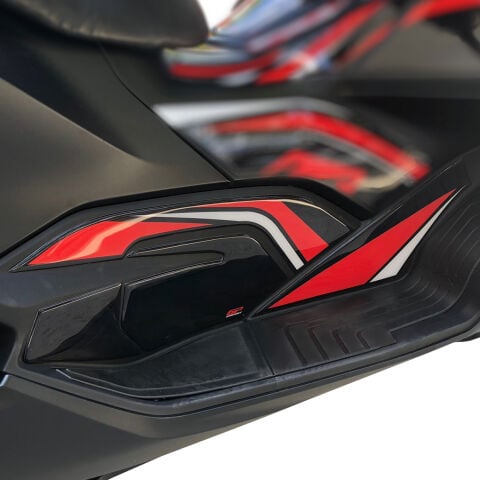 GP Kompozit Honda PCX 125 2021-2024 Uyumlu Yeni Seri Yan Alt Ayak Pad Gri