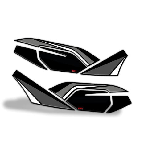 GP Kompozit Honda PCX 125 2021-2024 Uyumlu Yeni Seri Yan Alt Ayak Pad Gri