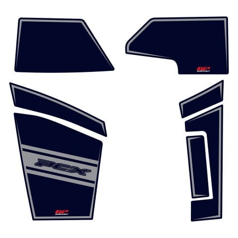 GP Kompozit Honda PCX 125 2025-2026 Uyumlu Full Cep Pad Mavi