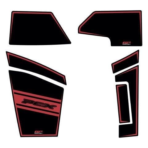 GP Kompozit Honda PCX 125 2025-2026 Uyumlu Full Cep Pad Kırmızı