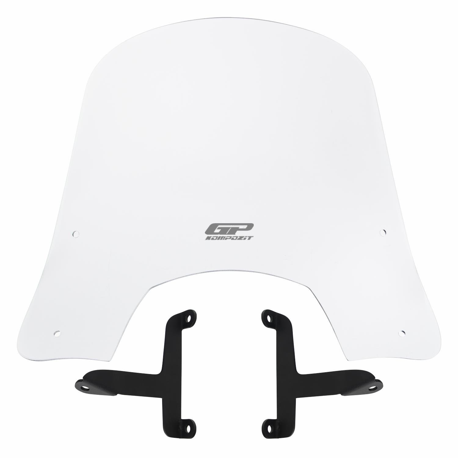 GP Kompozit Scooter Universal Kısa Ön Cam Şeffaf 42 cm