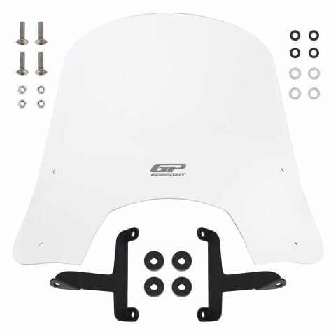 GP Kompozit Scooter Universal Kısa Ön Cam Şeffaf