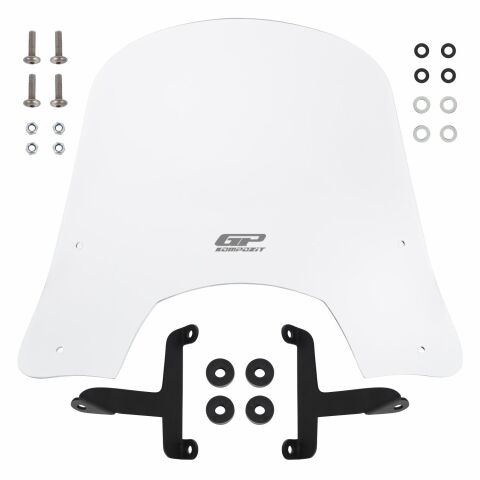 GP Kompozit Scooter Universal Kısa Ön Cam Şeffaf