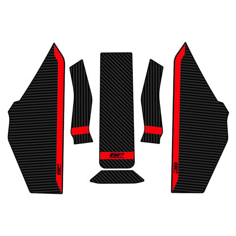 GP Kompozit Honda NC 750 X 2025-2026 Uyumlu Yeni Seri Tank Pad Karbon-Kırmızı