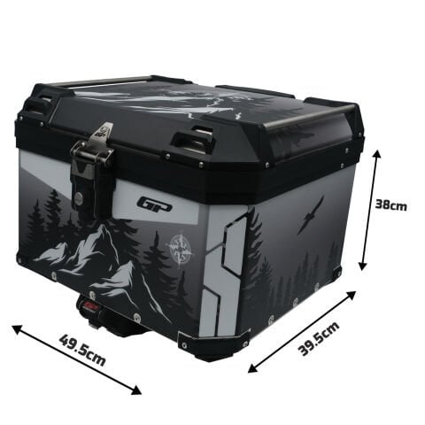 GP Kompozit DSN05 Universal 57 lt Desenli Alüminyum Motosiklet Çantası