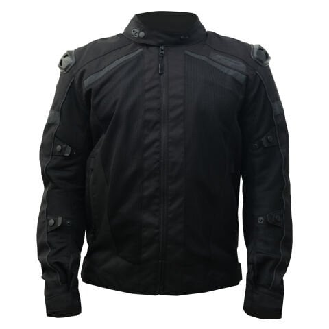 GP Kompozit MNTY001 Yazlık 5 Korumalı Motosiklet Montu Siyah