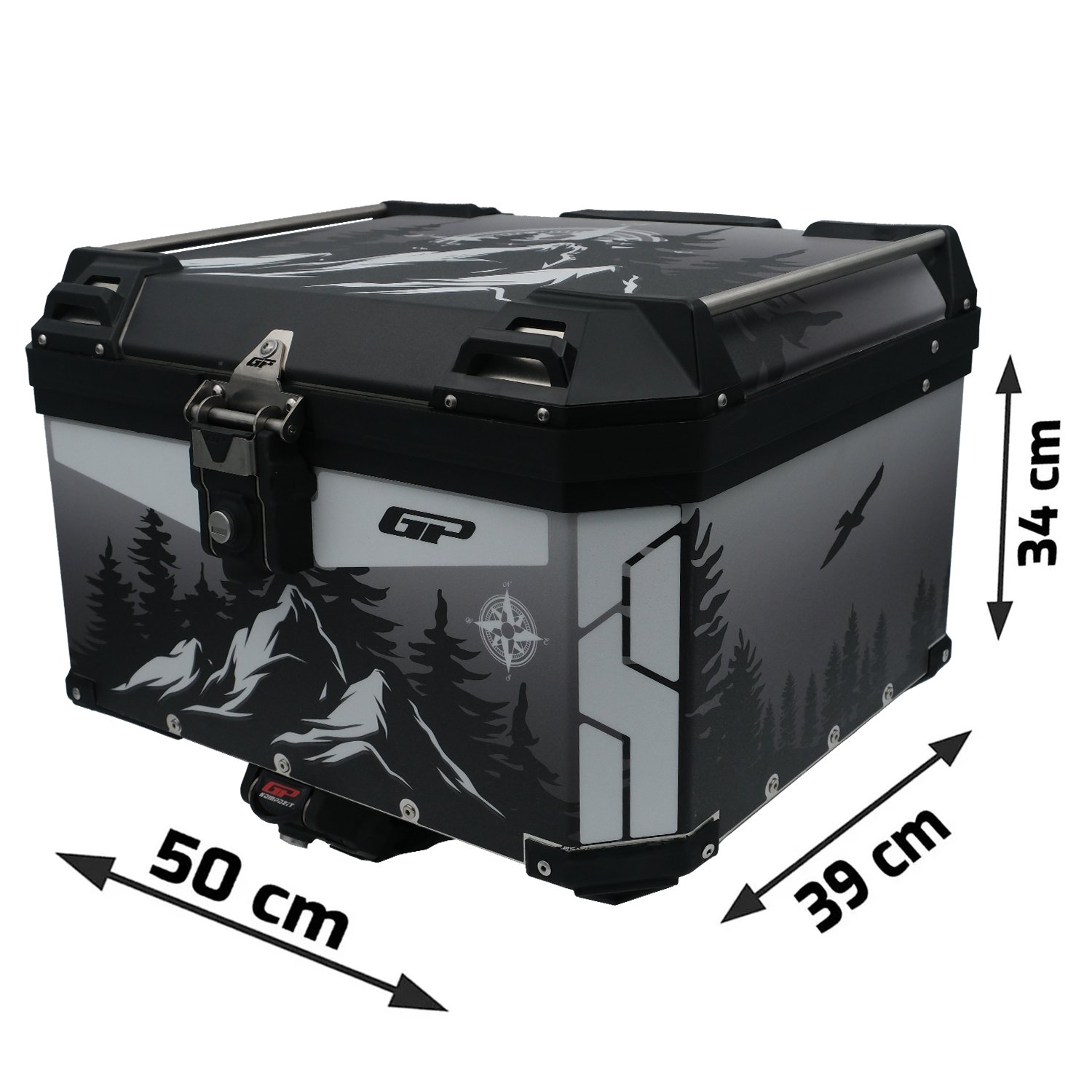 GP Kompozit DSN05 Universal 45 lt Desenli Alüminyum Motosiklet Çantası