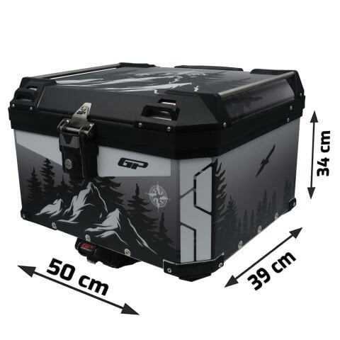 GP Kompozit DSN05 Universal 45 lt Desenli Alüminyum Motosiklet Çantası