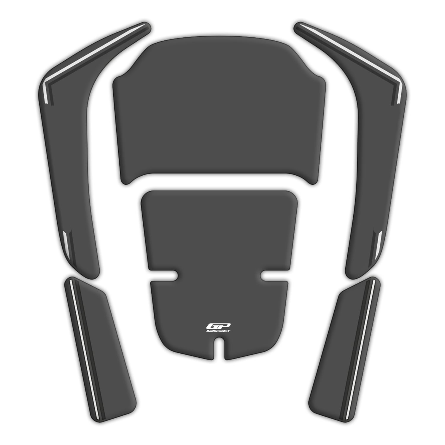 GP Kompozit Honda Forza 250 2018-2026 Uyumlu Yeni Seri Tank Pad Gri