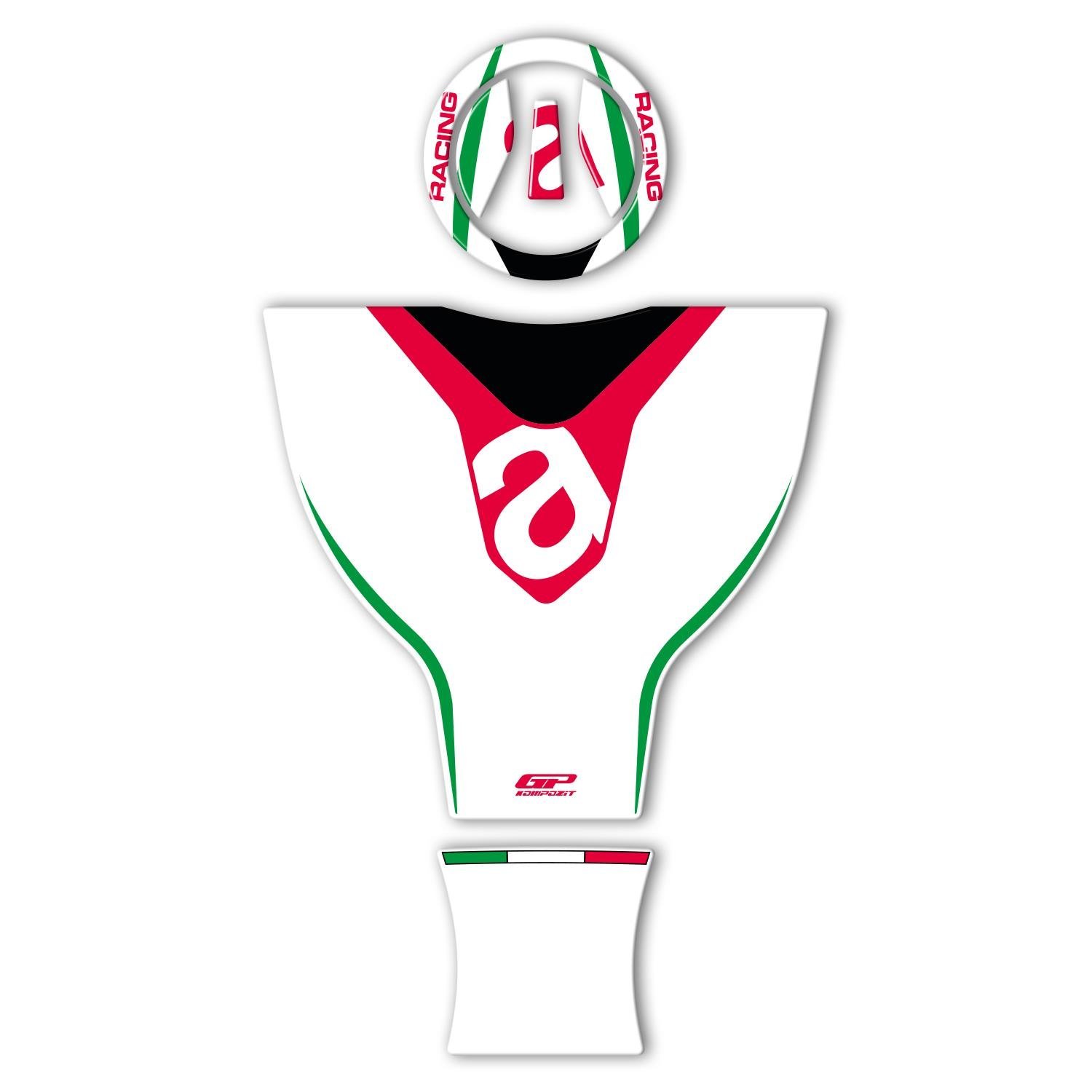 GP Kompozit Aprilia RS 660 2021-2023 Uyumlu Tank Pad Beyaz