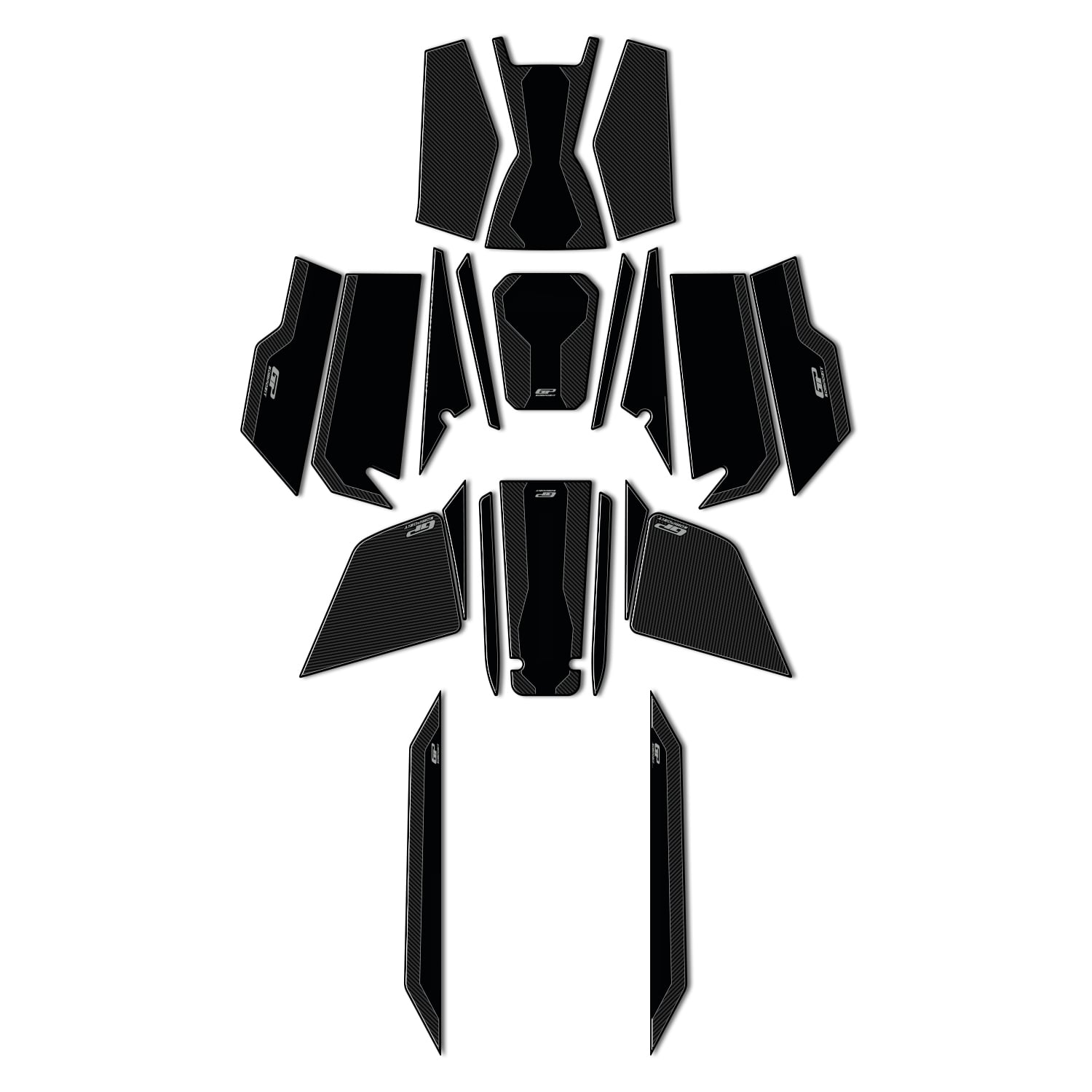GP Kompozit Honda ADV 350 2023-2026 Uyumlu Yeni Seri Full Pad Seti Karbon