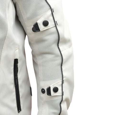 GP Kompozit MNTY001 Yazlık 5 Korumalı Motosiklet Montu Beyaz