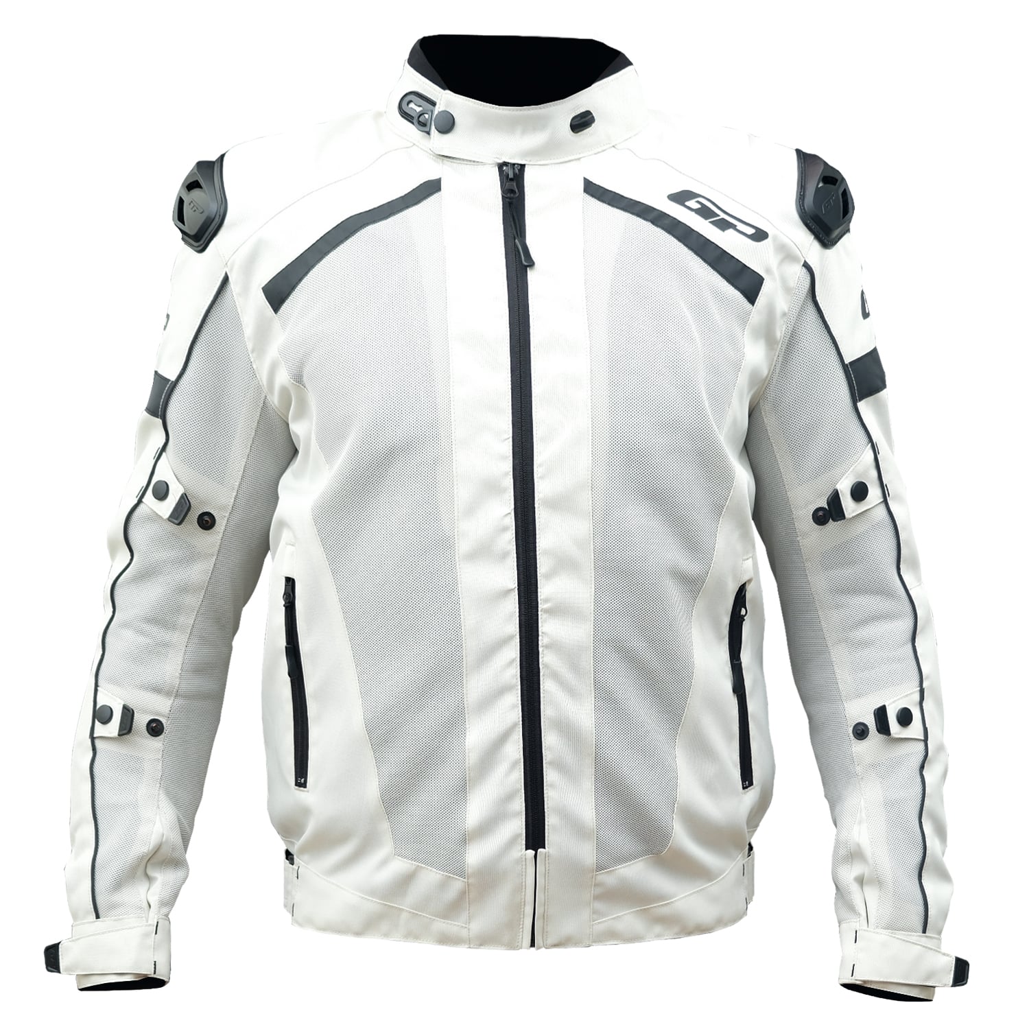 GP Kompozit MNTY001 Yazlık 5 Korumalı Motosiklet Montu Beyaz
