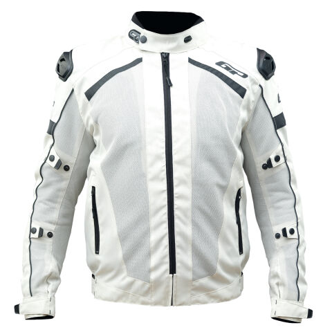 GP Kompozit MNTY001 Yazlık 5 Korumalı Motosiklet Montu Beyaz