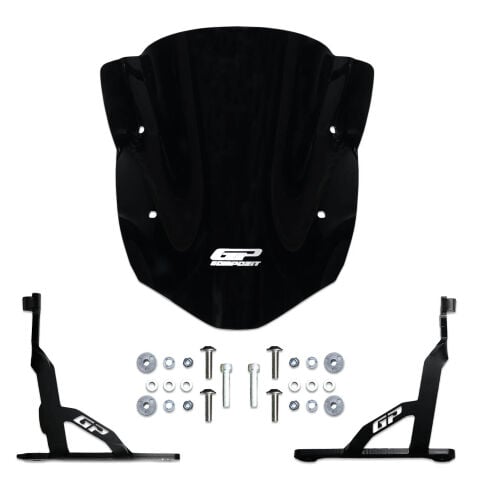 GP Kompozit TVS Apache RTR 200 2022-2024 Uyumlu Kısa Ön Cam Siyah