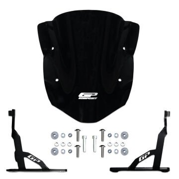 GP Kompozit TVS Apache RTR 200 2024 Uyumlu Kısa Ön Cam Siyah