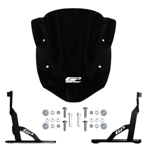 GP Kompozit TVS Apache RTR 200 2022-2024 Uyumlu Kısa Ön Cam Siyah