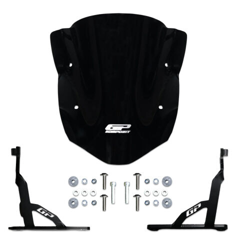 GP Kompozit TVS Apache RTR 200 2022-2024 Uyumlu Kısa Ön Cam Siyah