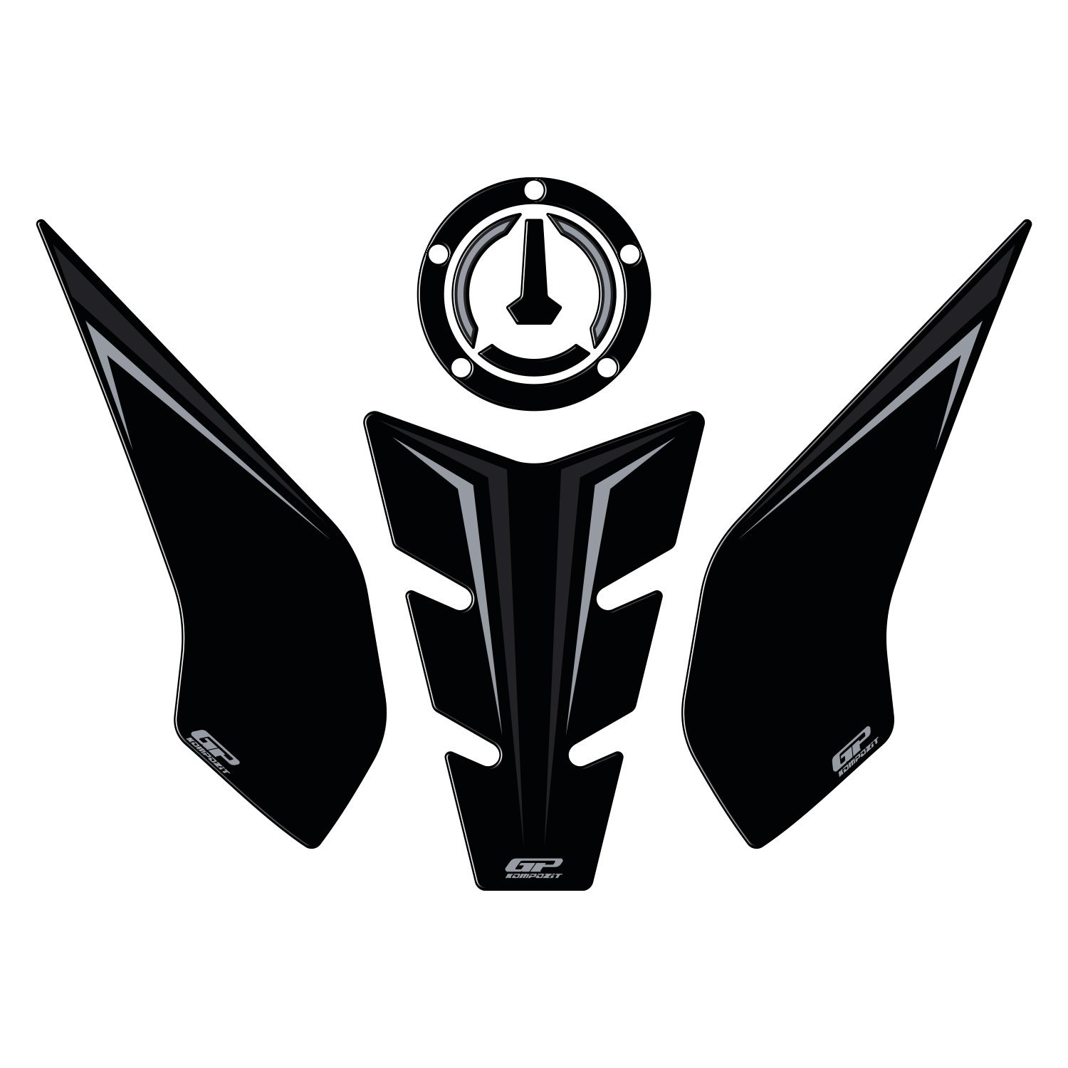 GP Kompozit RKS SRK250RR 2023-2024 Uyumlu Tank Pad Siyah