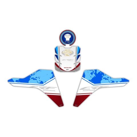 GP Kompozit Honda Africa Twin CRF1000L 2018-2019 Uyumlu Tank Pad Seti Tricolor