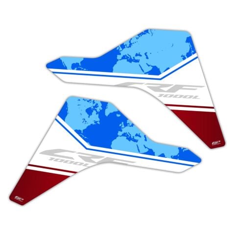 GP Kompozit Honda Africa Twin CRF1000L 2018-2019 Uyumlu Tank Pad Seti Tricolor