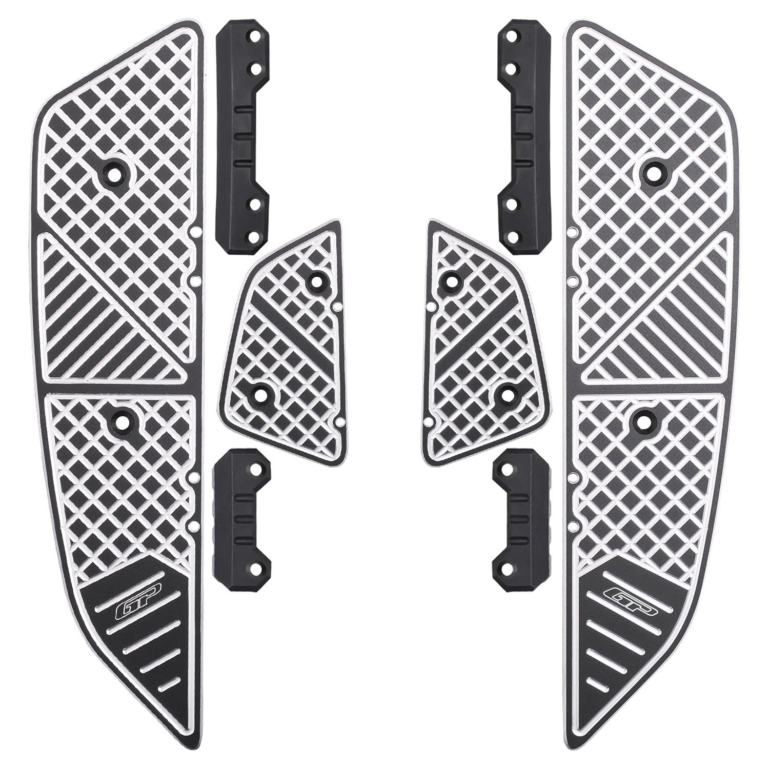 GP Kompozit Honda PCX 125 2025 Uyumlu Basamak Alüminyum Siyah