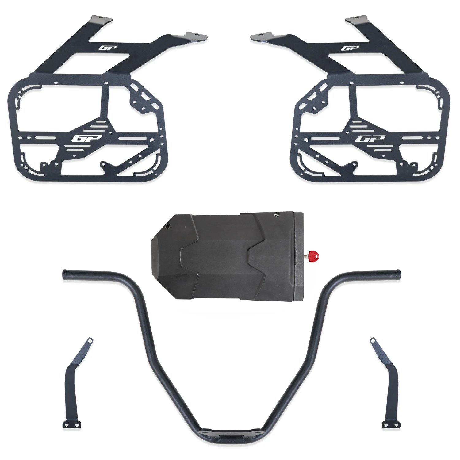 GP Kompozit Honda Africa Twin CRF1100L 2020-2024 Uyumlu Yan Çanta Demiri Siyah